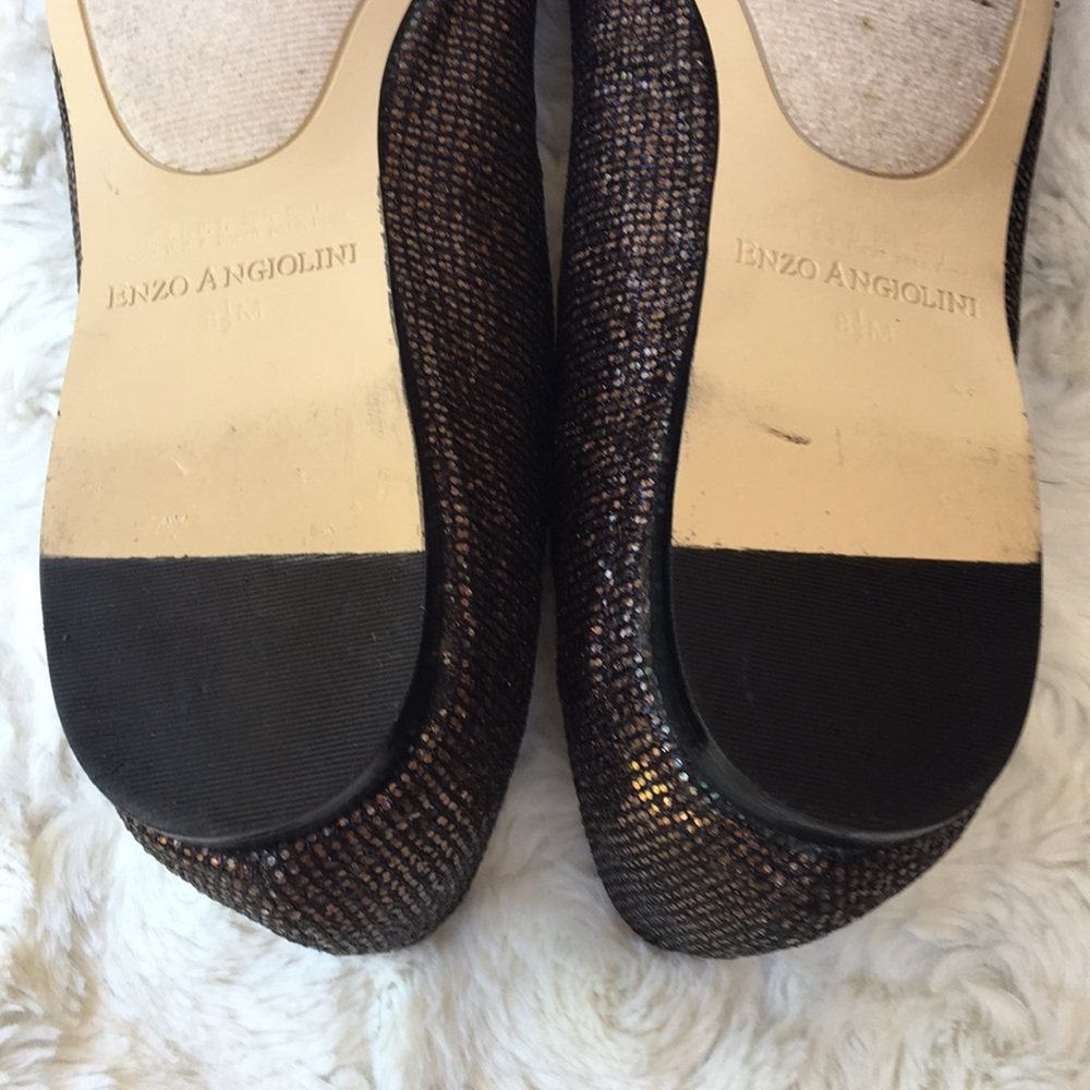 GUC Copper Glitter Ballet Flats by Enzo A.  Sz8.5 - Picture 3 of 8